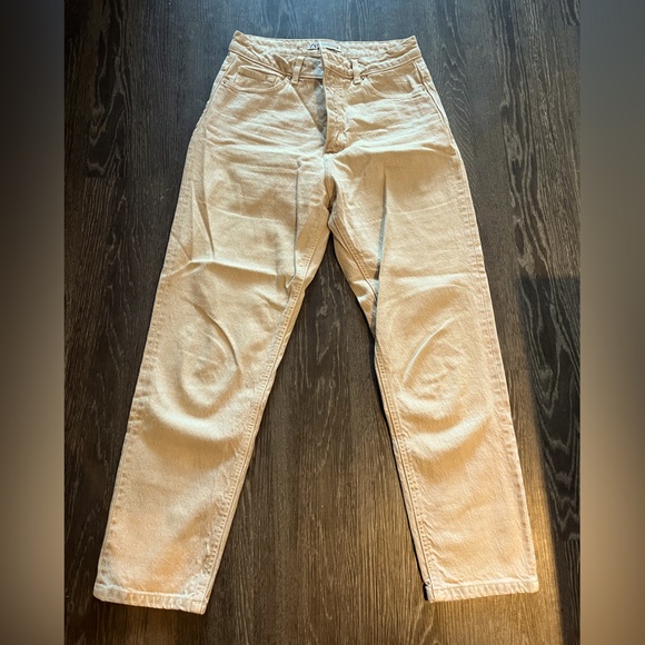 Zara | High Rise Straight Jean | Sand | US 6 - Picture 2 of 3